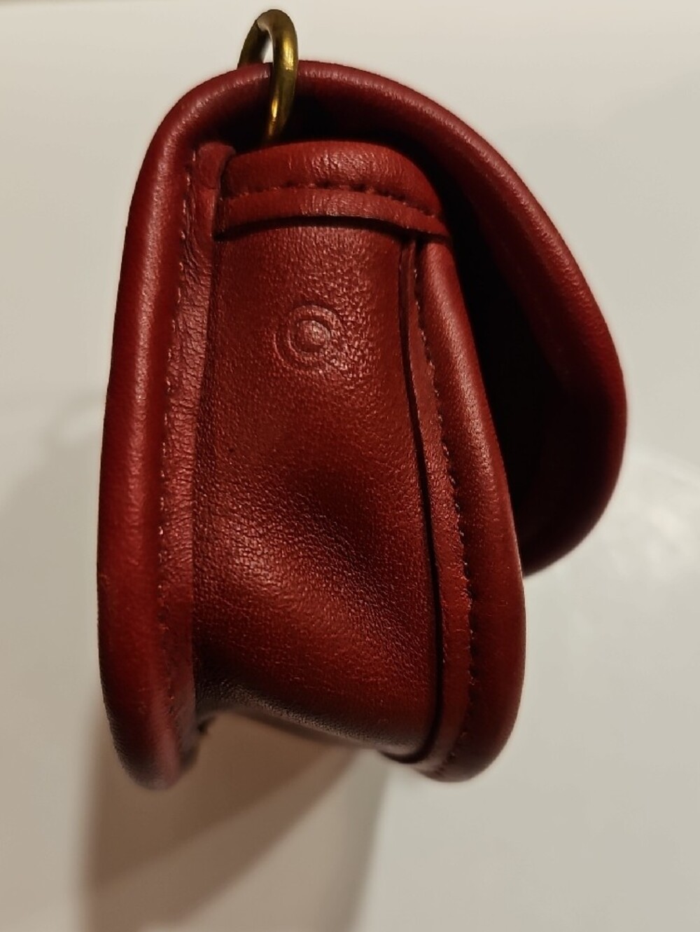Coach Mini Red Leather Turnlock,Coin Pouch & Key Chain - Picture 7 of 11